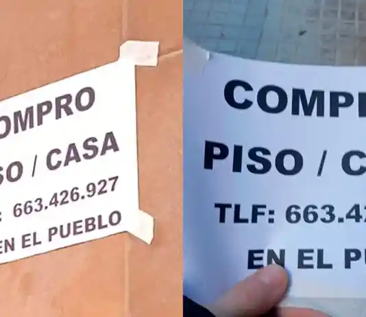 Reapareixen al Llombo i Sant Josep els cartells de compra de pisos vinculats a “la Rosi” i “la Mari”