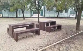 Noves taules de pícnic i zones verdes al poliesportiu d’Ontinyent dins del pla de manteniment urbà