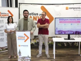 Compromís proposa pujar l’IBI als grans propietaris amb vivendes buides a Ontinyent Calabuig, Moreno i Portero