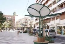 La plaça de la Concepció incorpora dos prototips d’ombra mentre creixen els nous arbres DSC034236b