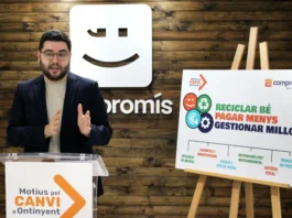 Compromís proposa bonificacions del 10% i el 5% en la taxa del fem d’Ontinyent Nico Calabuig