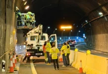 El túnel de l’Olleria es prepara per a un possible tancament total en sentit València trabajos-l-olleria-4