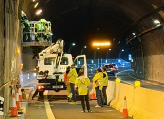 El túnel de l’Olleria es prepara per a un possible tancament total en sentit València trabajos-l-olleria-4