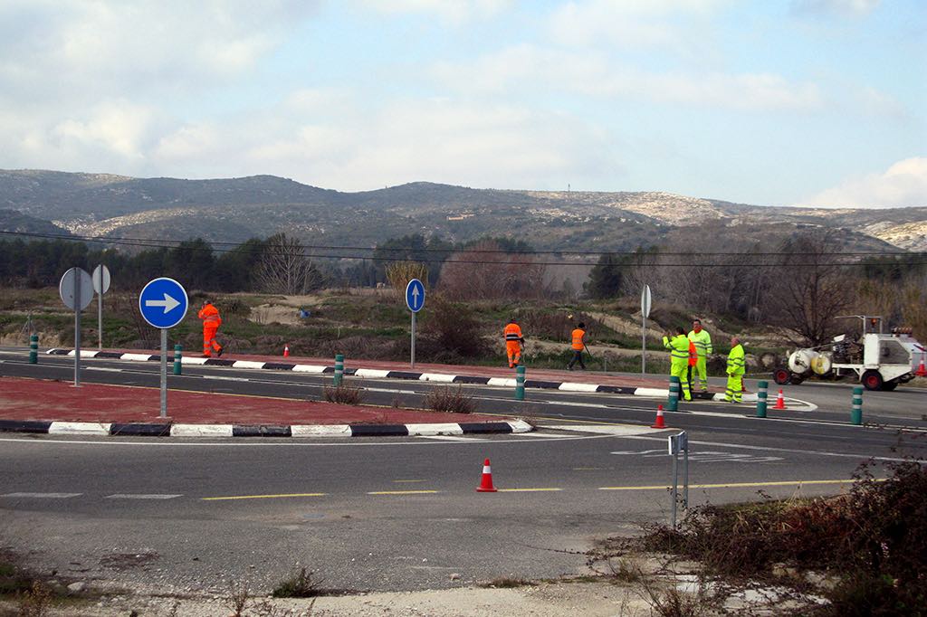 La Conselleria d’Infraestructures comença la rotonda prevista a la CV-81 a Bocairent